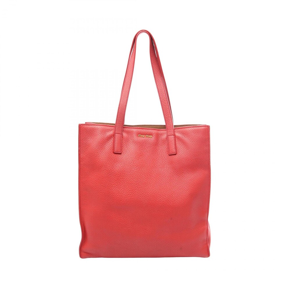 Miu Shoulder Tote Bag Leather #300743M67B